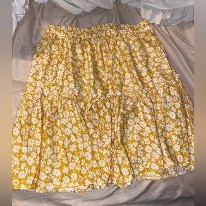 Yellow Floral Skirt